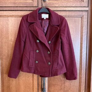 Banana Republic Maroon Pea Coat